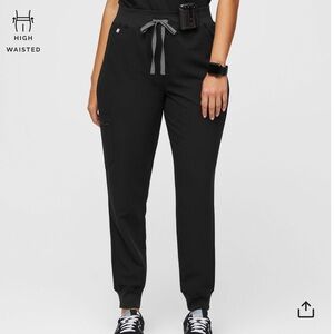 FIGS Women's Zamora™ High Waisted - Jogger Scrub Pants (Espresso 1/2)